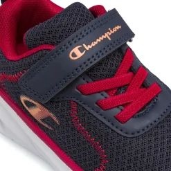 Scarpe primi passi blu da Bambino in mesh con strappo Champion