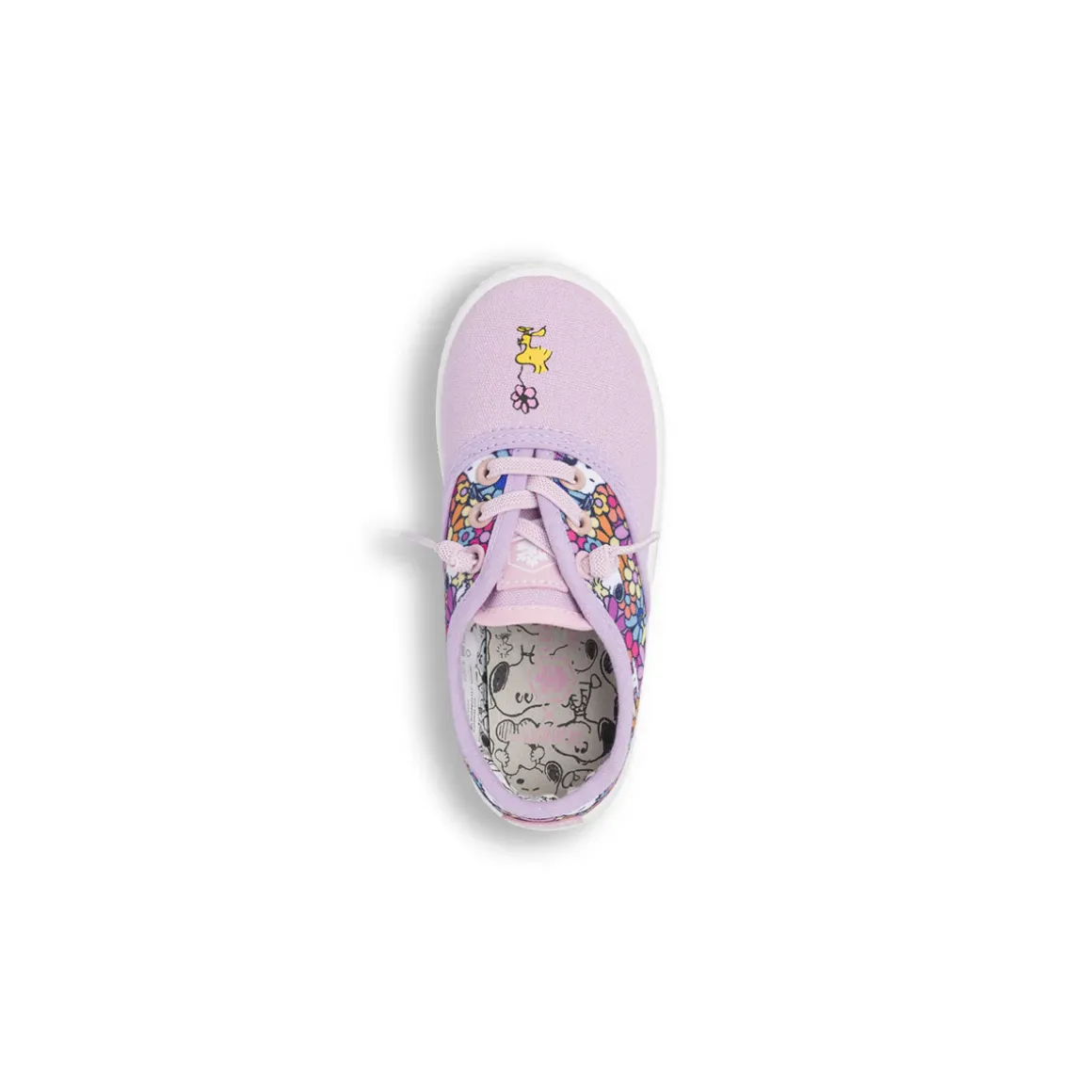Scarpe primi passi da Bambina lilla in tela Snoopy Lumberjack