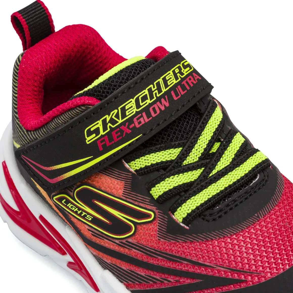 Scarpe primi passi da Bambino rosse con luci Skechers Flex-Glow Ultra