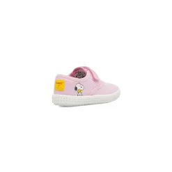 Scarpe primi passi rosa Bambina in tela con strappo Snoopy Lumberjack