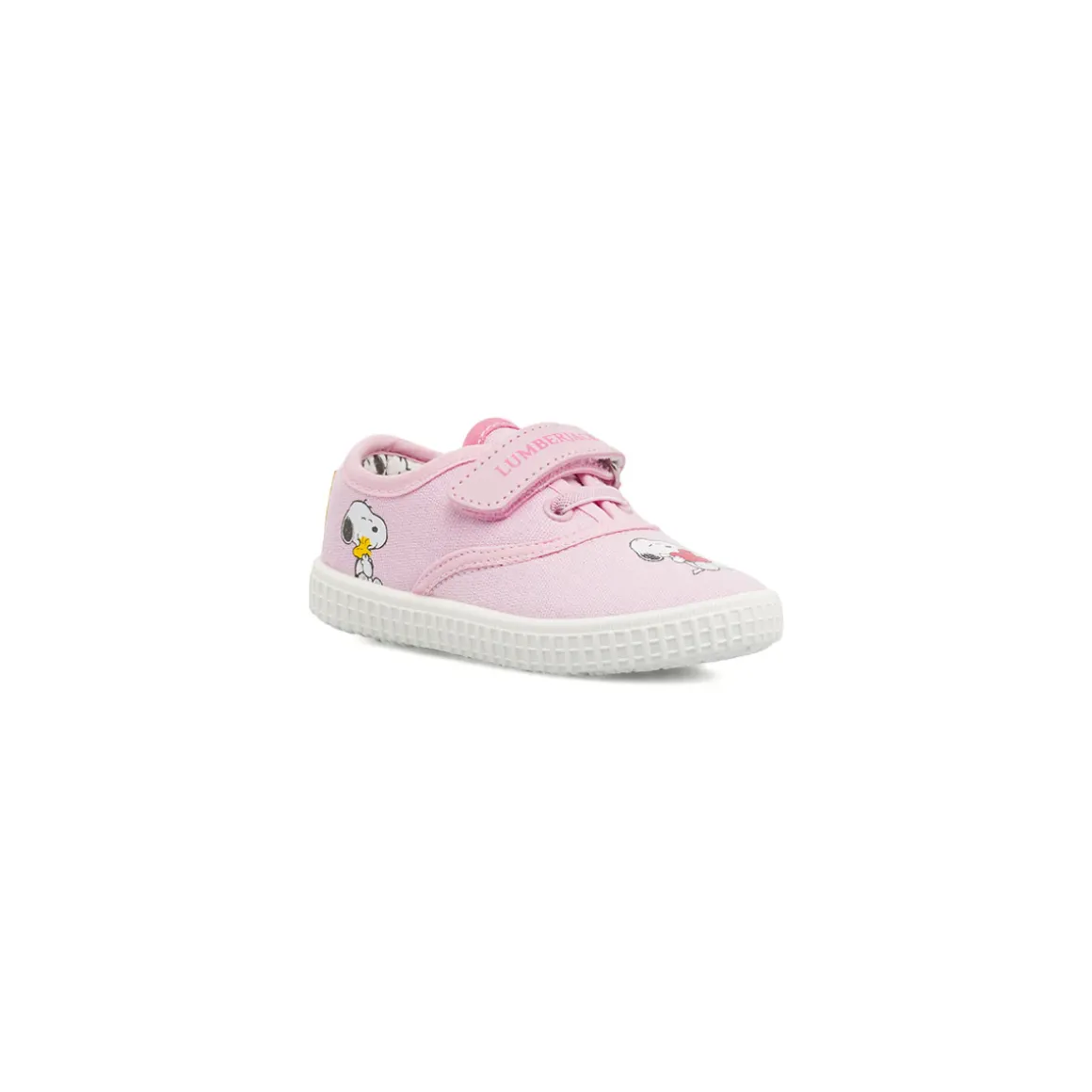 Scarpe primi passi rosa Bambina in tela con strappo Snoopy Lumberjack