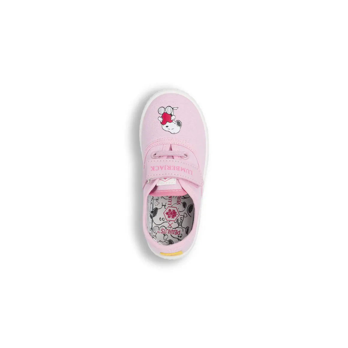 Scarpe primi passi rosa Bambina in tela con strappo Snoopy Lumberjack