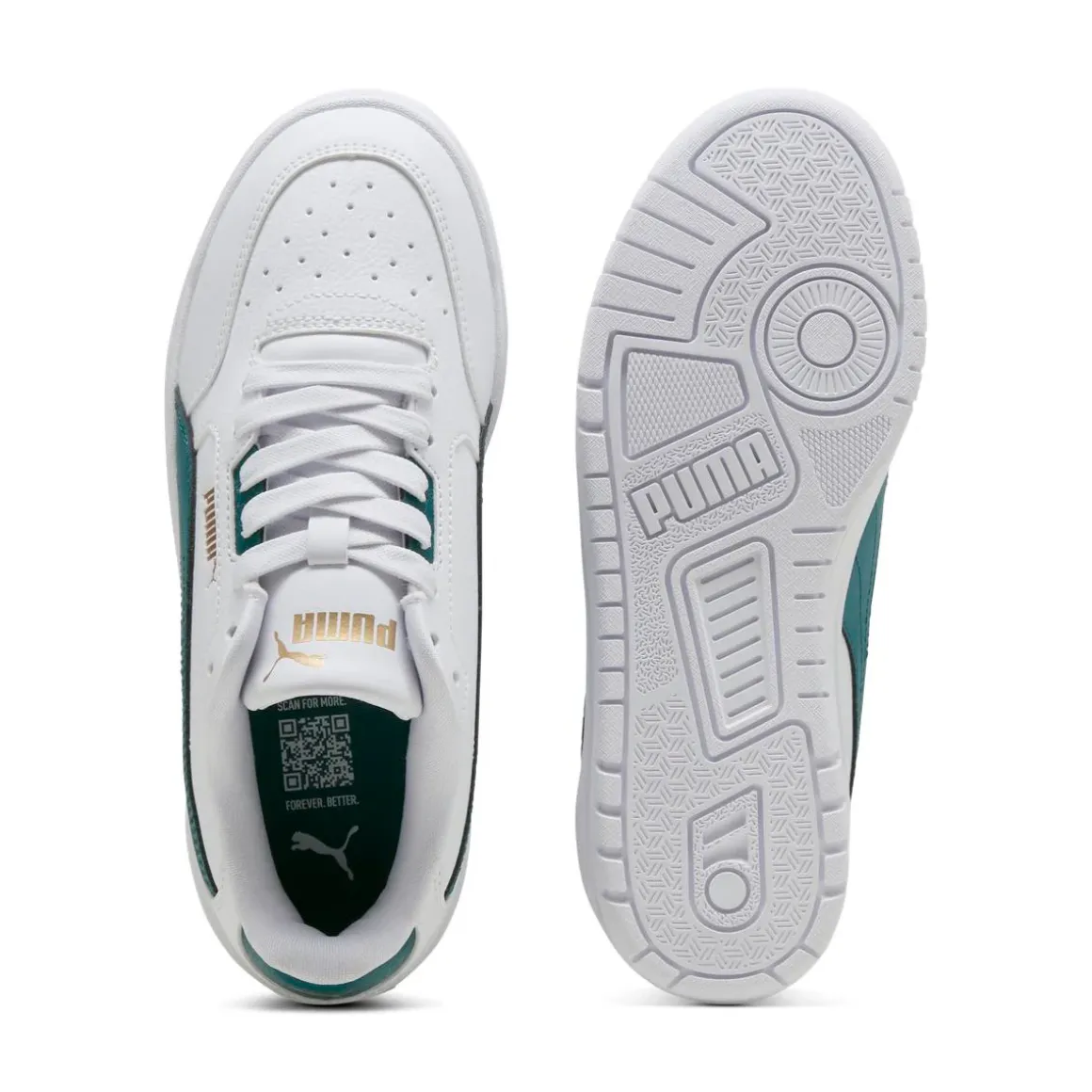 Scarpe Ragazzo Bianche con Dettagli Verdi Puma Shuffle Downtown