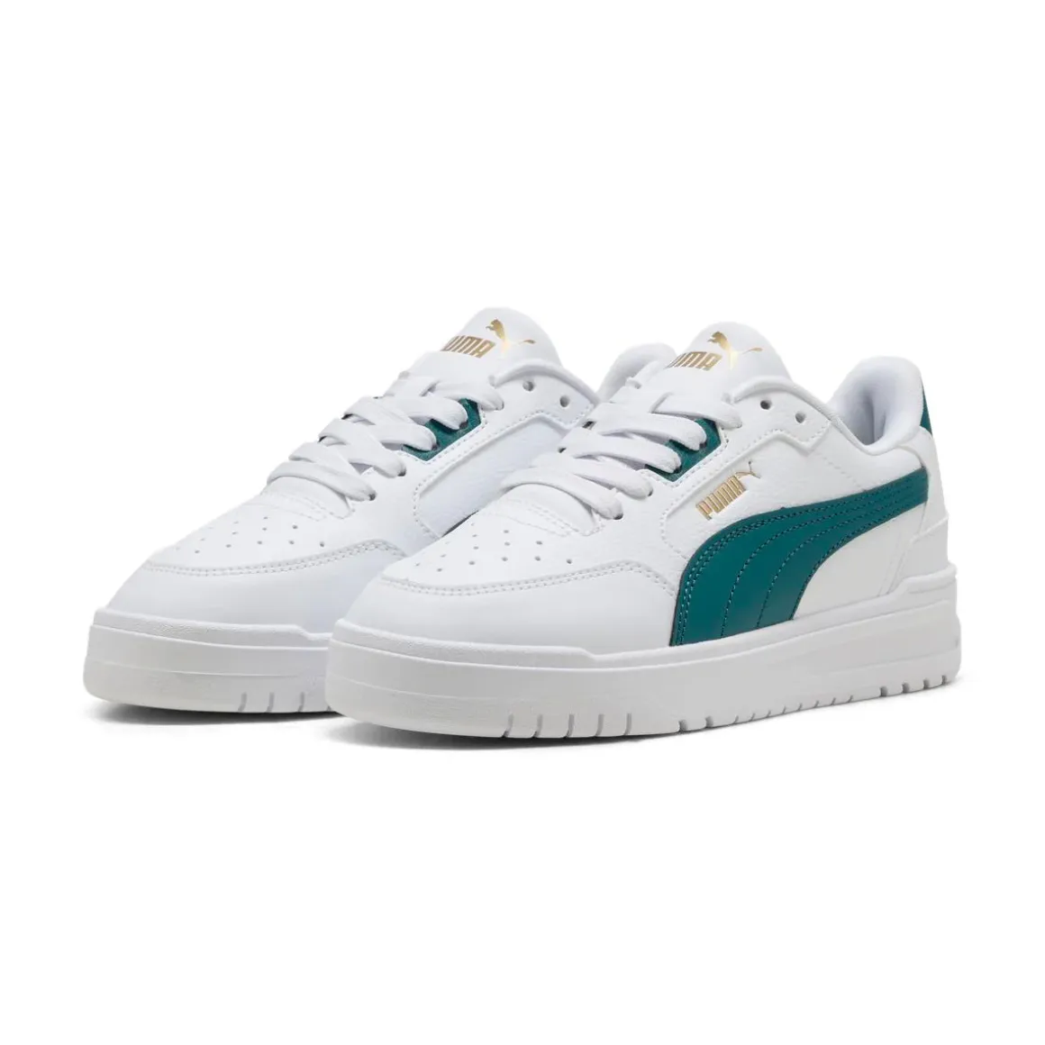 Scarpe Ragazzo Bianche con Dettagli Verdi Puma Shuffle Downtown