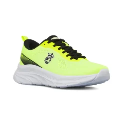 Scarpe Running da uomo Giallo Fluo in materiale sintetico con lacci neri GymRun