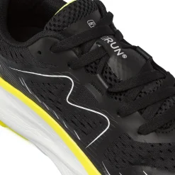 Scarpe running da uomo nere con dettagli fluo GymRun