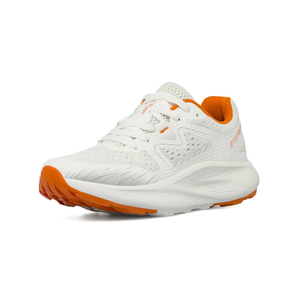 Scarpe running uomo bianche con dettagli arancio GymRun