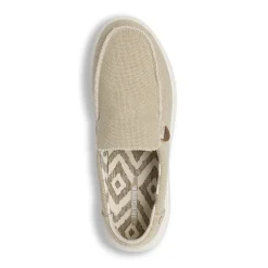 Scarpe Slip-on Beige da Uomo in tessuto con cuciture Americanino