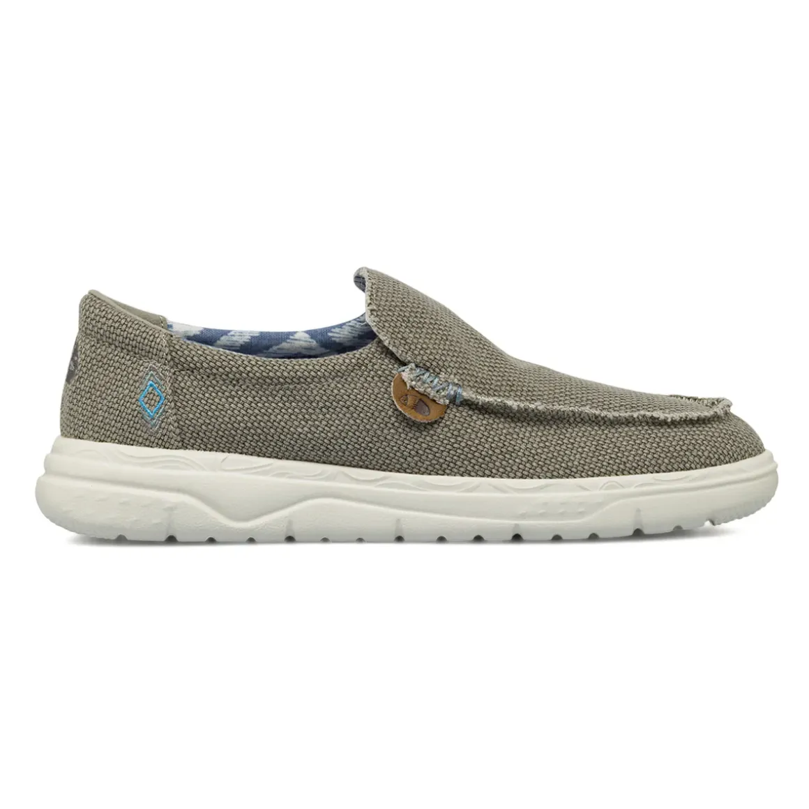 Scarpe Slip-on da Uomo grigi effetto sfilacciato Americanino