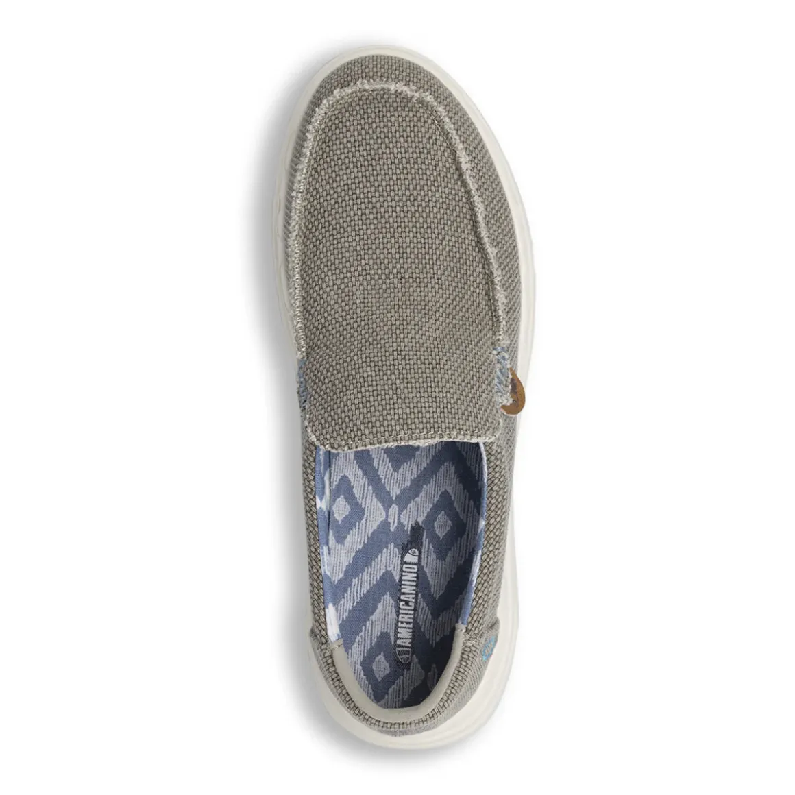 Scarpe Slip-on da Uomo grigi effetto sfilacciato Americanino