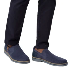 Scarpe slip-on da uomo in tessuto mesh blu con dettagli in contrasto Riflessi Urbani