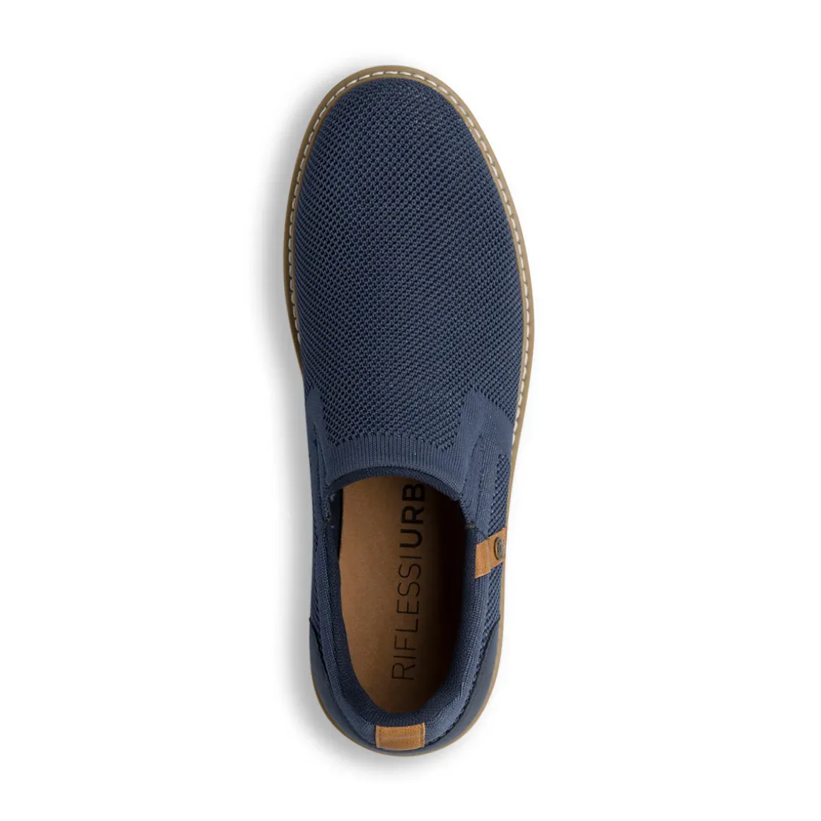 Scarpe slip-on da uomo in tessuto mesh blu con dettagli in contrasto Riflessi Urbani