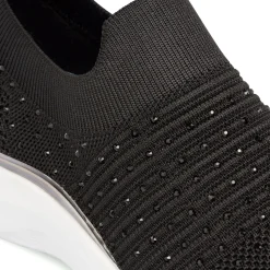 Scarpe Slip-on nere da Donna con dettaglio strass e memory foam Lumberjack Keira