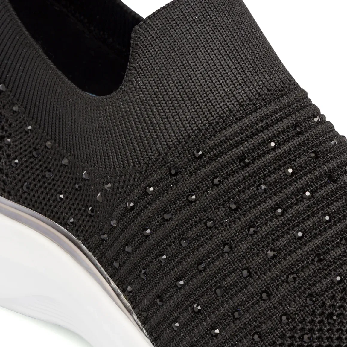 Scarpe Slip-on nere da Donna con dettaglio strass e memory foam Lumberjack Keira
