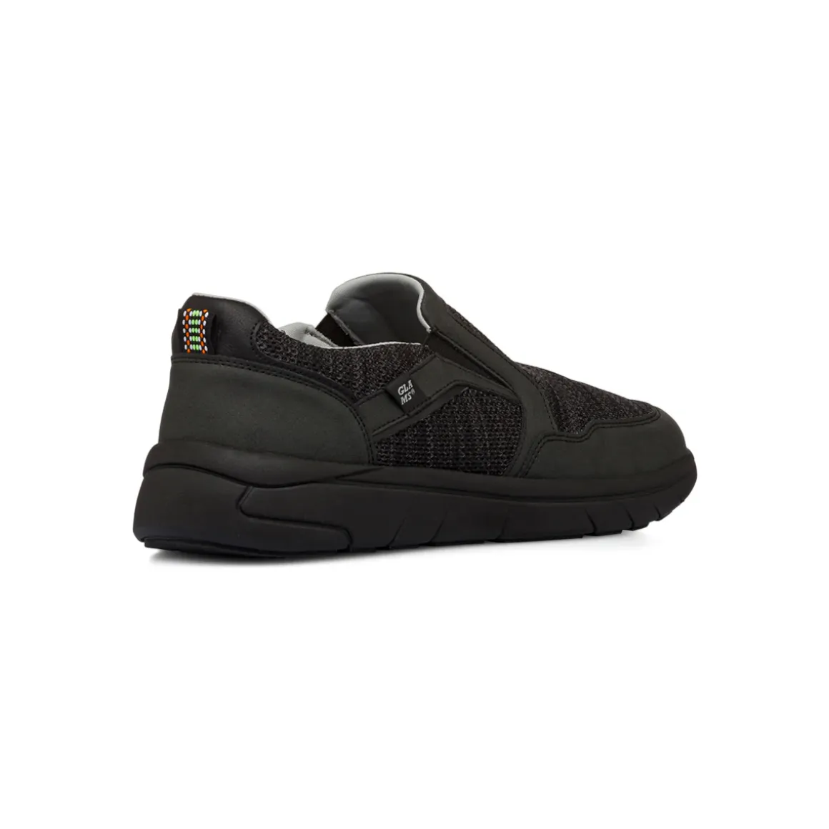 Scarpe slip-on uomo in tessuto nero traspirante con suola flessibile Glams