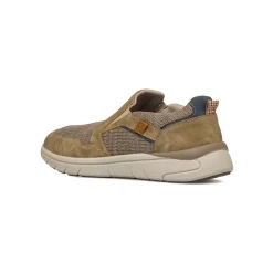 Scarpe slip-on uomo in tessuto beige traspirante con suola flessibile Glams