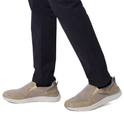 Scarpe slip-on uomo in tessuto beige traspirante con suola flessibile Glams