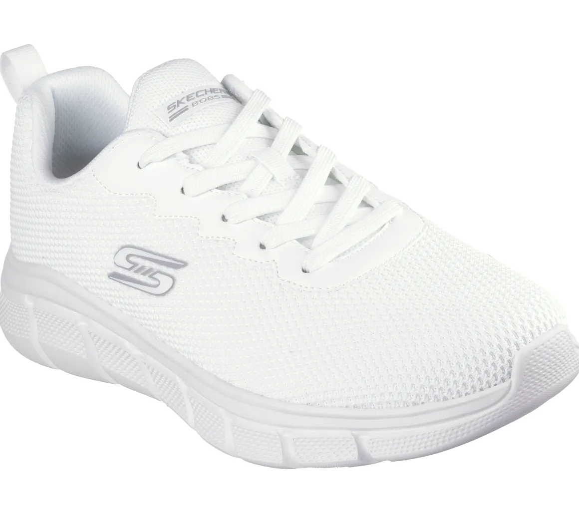 Scarpe sportive bianche da uomo in tessuto mesh Skechers Bobs Sport B Flex - Chill Edge