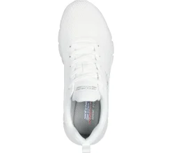 Scarpe sportive bianche da uomo in tessuto mesh Skechers Bobs Sport B Flex - Chill Edge