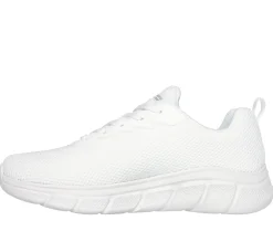 Scarpe sportive bianche da uomo in tessuto mesh Skechers Bobs Sport B Flex - Chill Edge