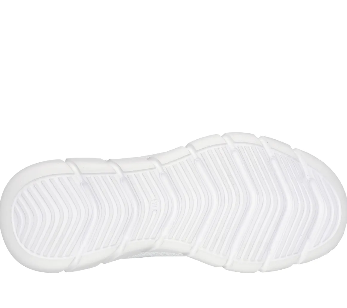 Scarpe sportive bianche da uomo in tessuto mesh Skechers Bobs Sport B Flex - Chill Edge