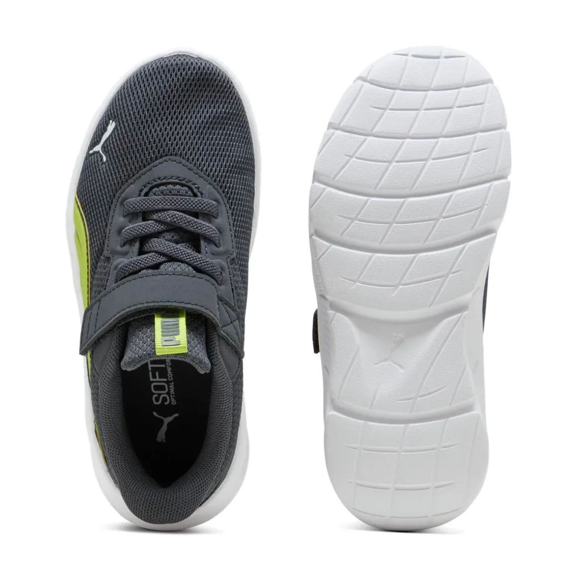 Scarpe sportive da bambina grigie Puma FlexFocus Modern AC+