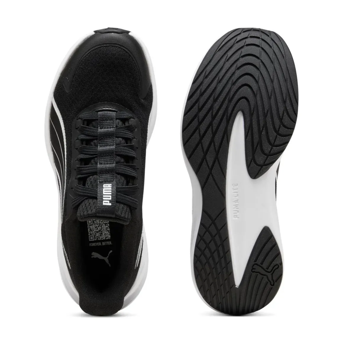 Scarpe sportive da ragazzo nere Puma Dasher Lite SLIPTECH