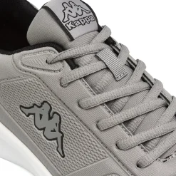 Scarpe sportive da uomo grigie Kappa in tessuto con dettagli neri