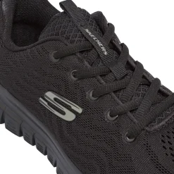 Scarpe sportive nere da Donna Skechers Wide Fit