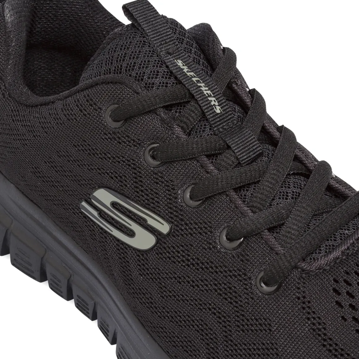 Scarpe sportive nere da Donna Skechers Wide Fit