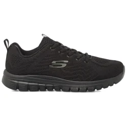 Scarpe sportive nere da Donna Skechers Wide Fit