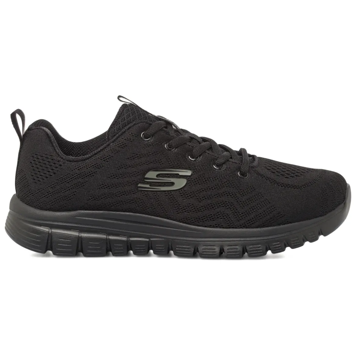 Scarpe sportive nere da Donna Skechers Wide Fit