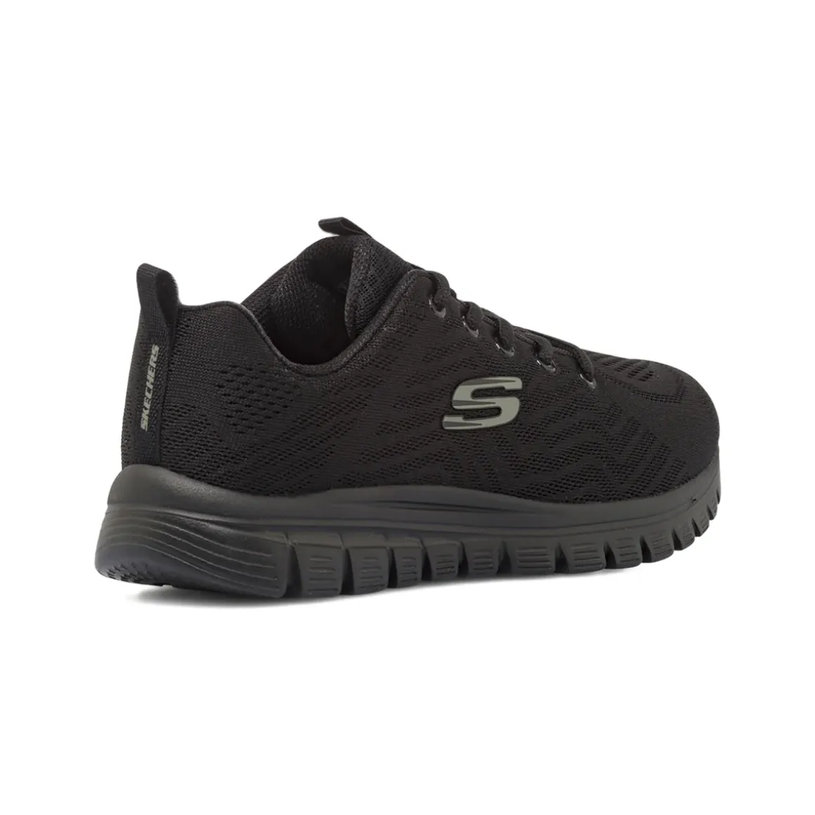 Scarpe sportive nere da Donna Skechers Wide Fit
