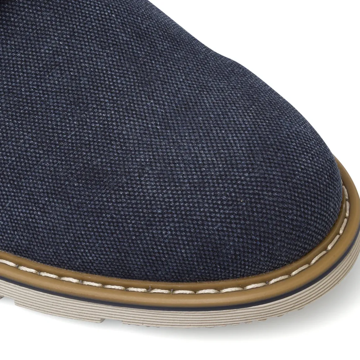 Scarpe stringate blu da Uomo in tessuto canvas Glams