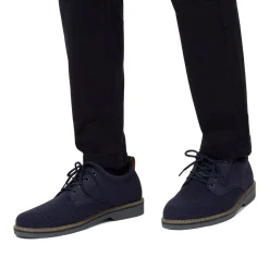 Scarpe stringate da uomo in tessuto blu mesh con allacciatura derby Riflessi Urbani