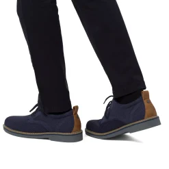 Scarpe stringate da uomo in tessuto blu mesh con allacciatura derby Riflessi Urbani
