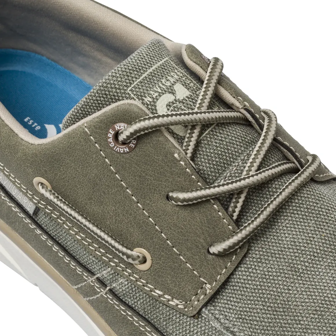Scarpe stringate da Uomo Khaki effetto scamosciato Navigare