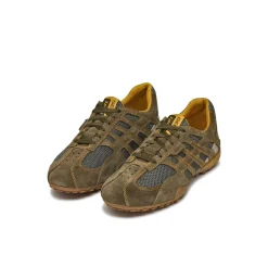 Scarpe stringate verdi da Uomo effetto scamosciato traspirante Geox