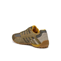 Scarpe stringate verdi da Uomo effetto scamosciato traspirante Geox