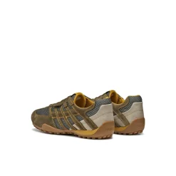 Scarpe stringate verdi da Uomo effetto scamosciato traspirante Geox