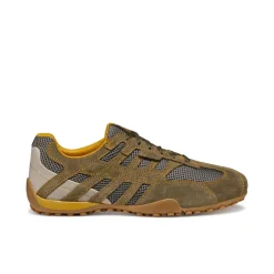 Scarpe stringate verdi da Uomo effetto scamosciato traspirante Geox