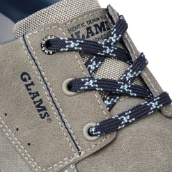 Scarpe Uomo effetto Scamosciato Grigio con suola flessibile e lacci sportivi Glams
