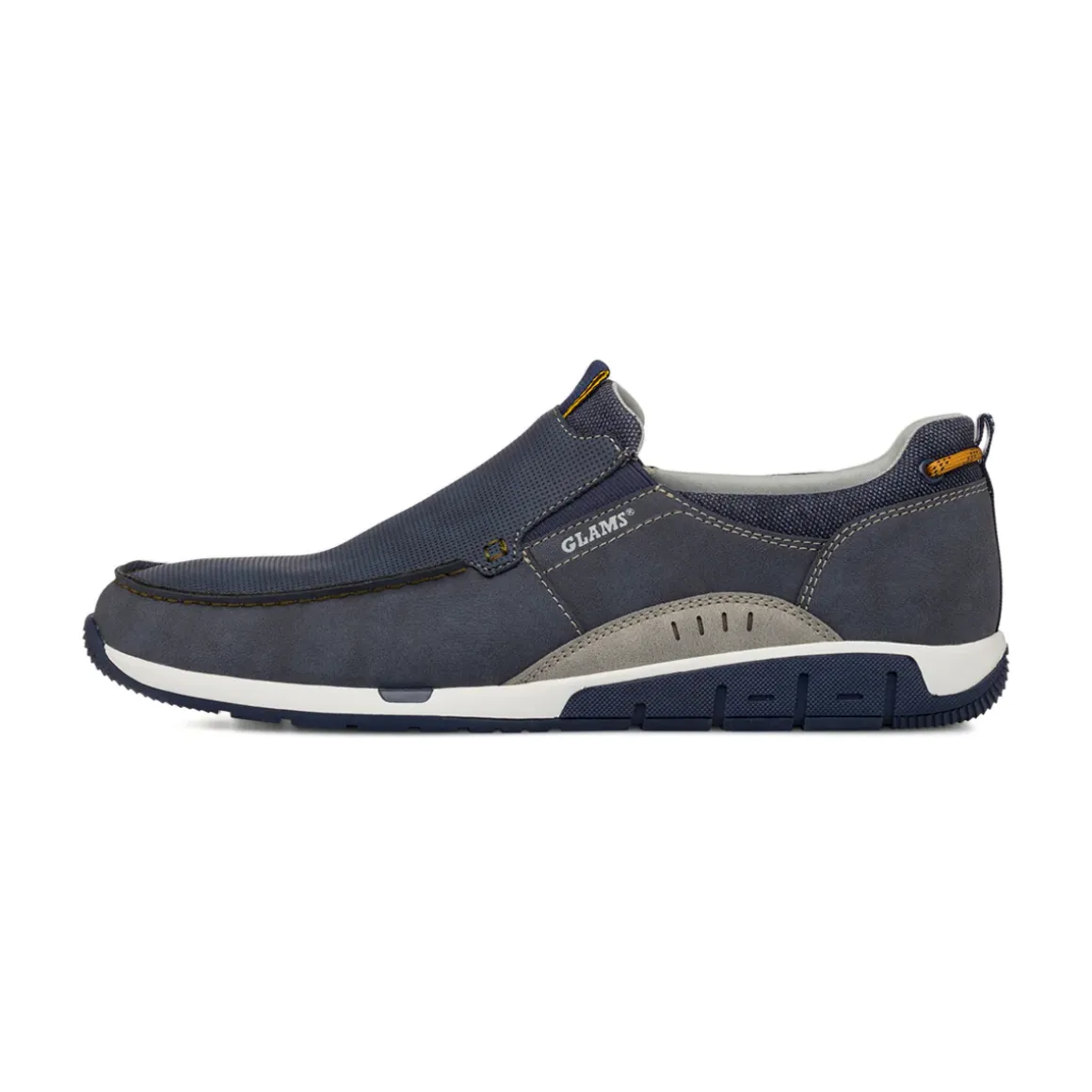 Scarpe Uomo in tessuto blu con dettagli grigi e suola flessibile Glams