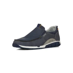 Scarpe Uomo in tessuto blu con dettagli grigi e suola flessibile Glams