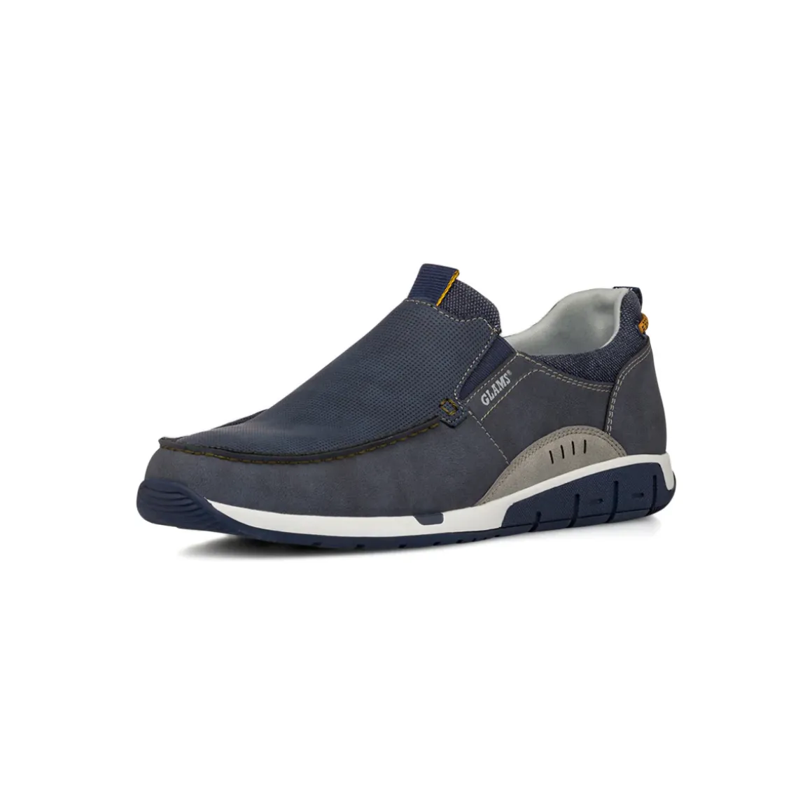 Scarpe Uomo in tessuto blu con dettagli grigi e suola flessibile Glams