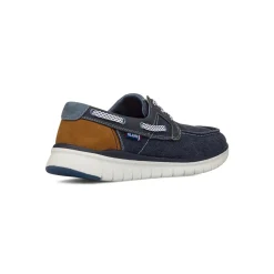 Scarpe Uomo in Tessuto effetto jeans con suola flessibile e lacci Glams
