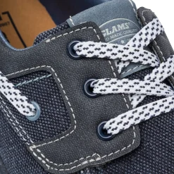 Scarpe Uomo in Tessuto effetto jeans con suola flessibile e lacci Glams