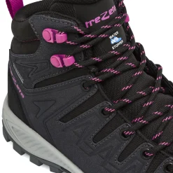 Scarponcini da donna neri per hiking con dettagli rosa Trezeta Rumble Mid W'S