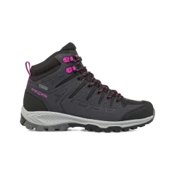 Scarponcini da donna neri per hiking con dettagli rosa Trezeta Rumble Mid W'S