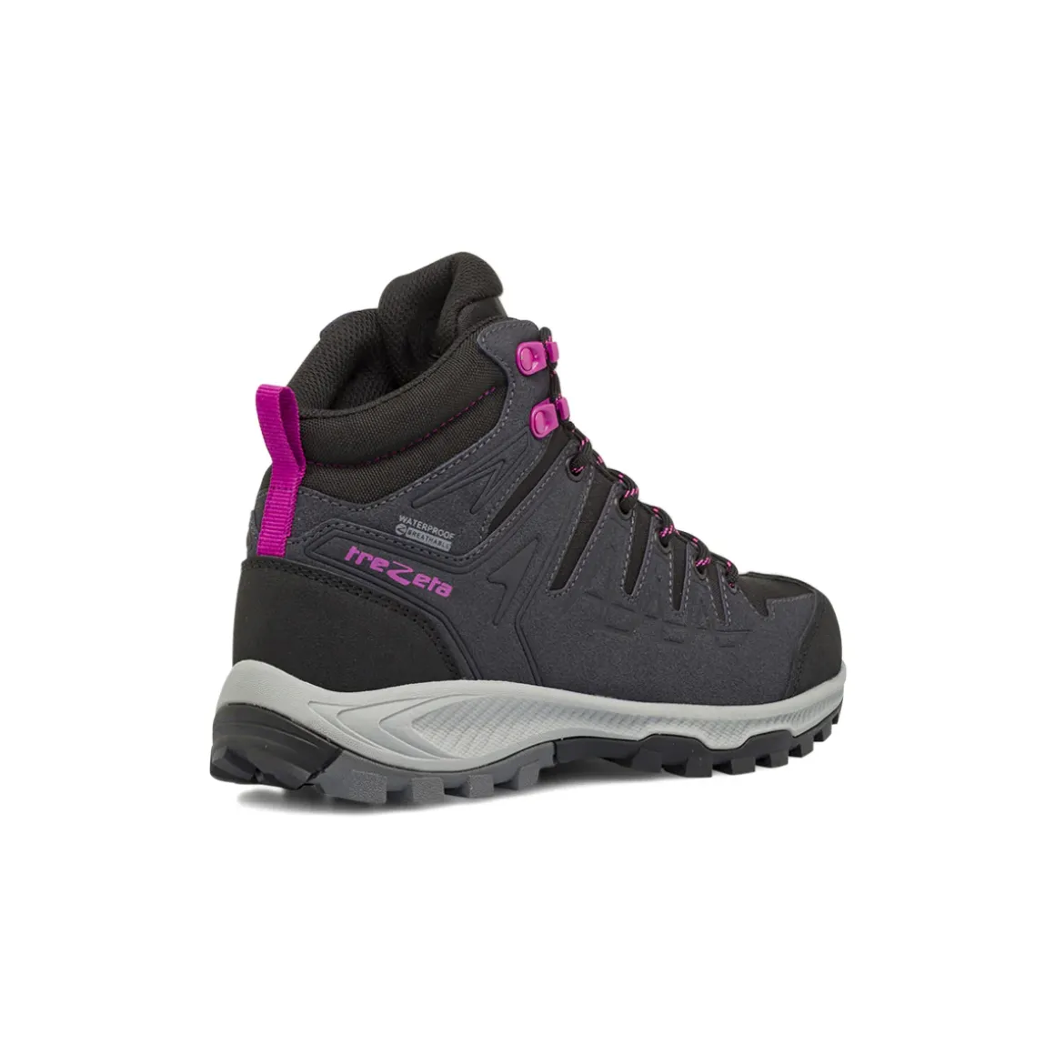 Scarponcini da donna neri per hiking con dettagli rosa Trezeta Rumble Mid W'S